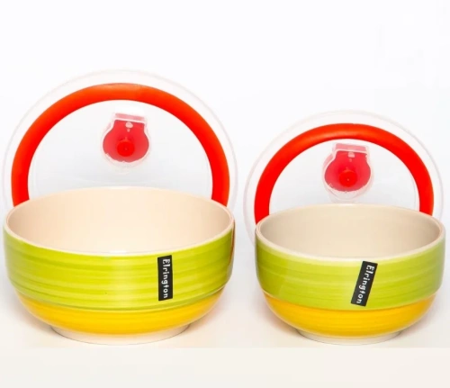 ELRINGTON ЗЕЛЕНЫЙ ЛУГнабор салатников с крышками 800мл 139-23113